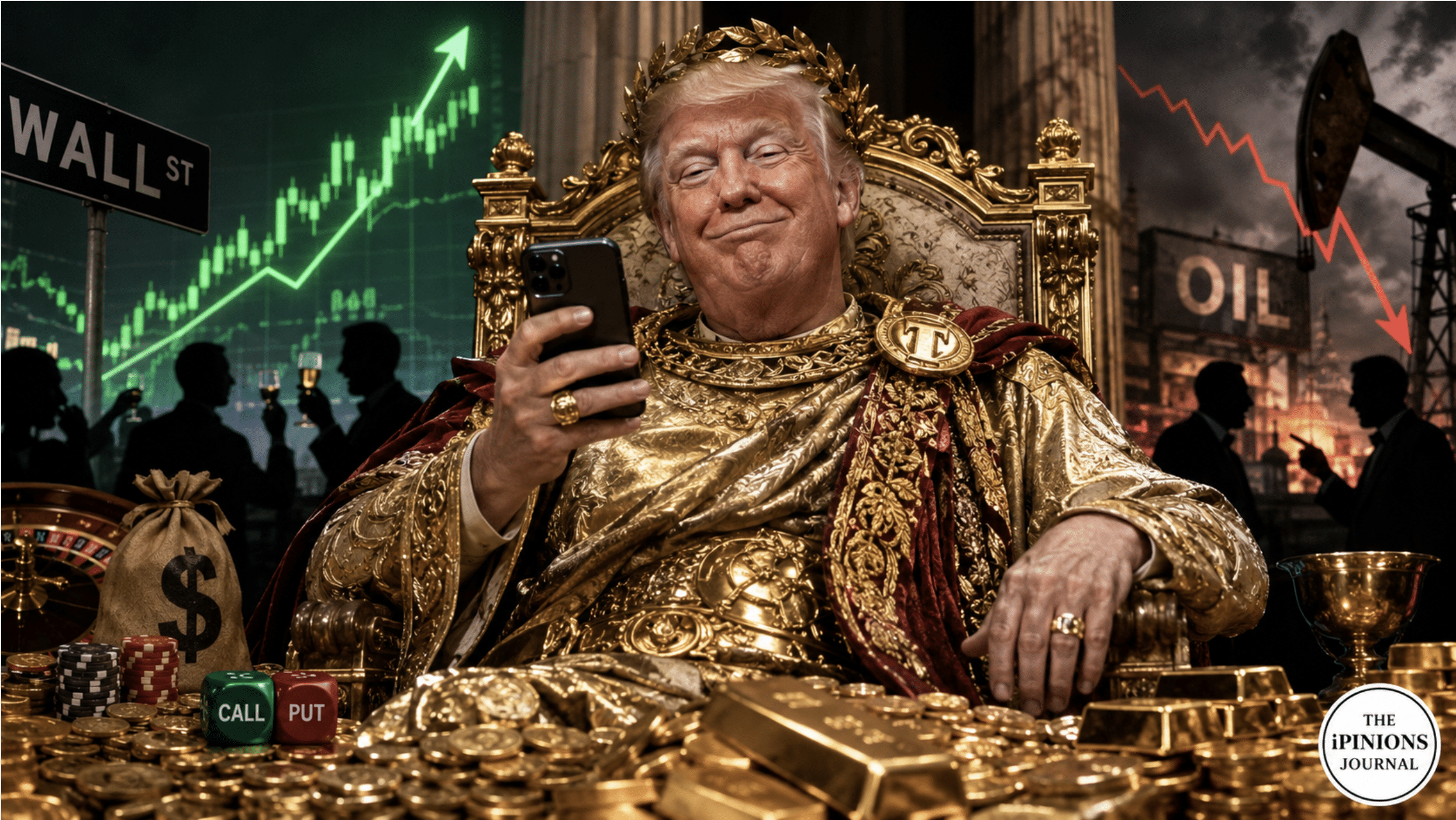 Trump as a gilded day trader and market manipulator