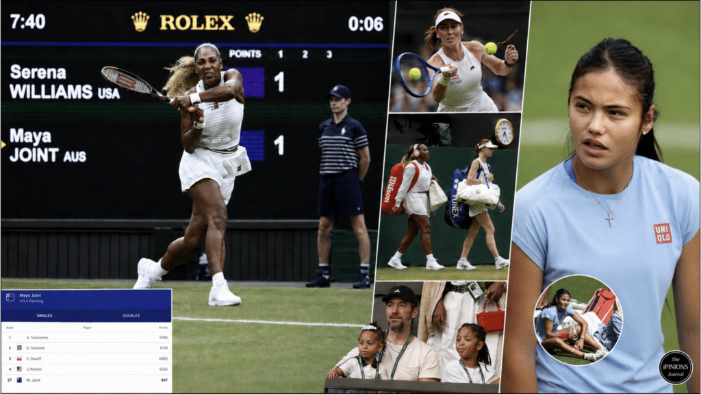 Serena Williams and Emma Raducanu at Wimbledon